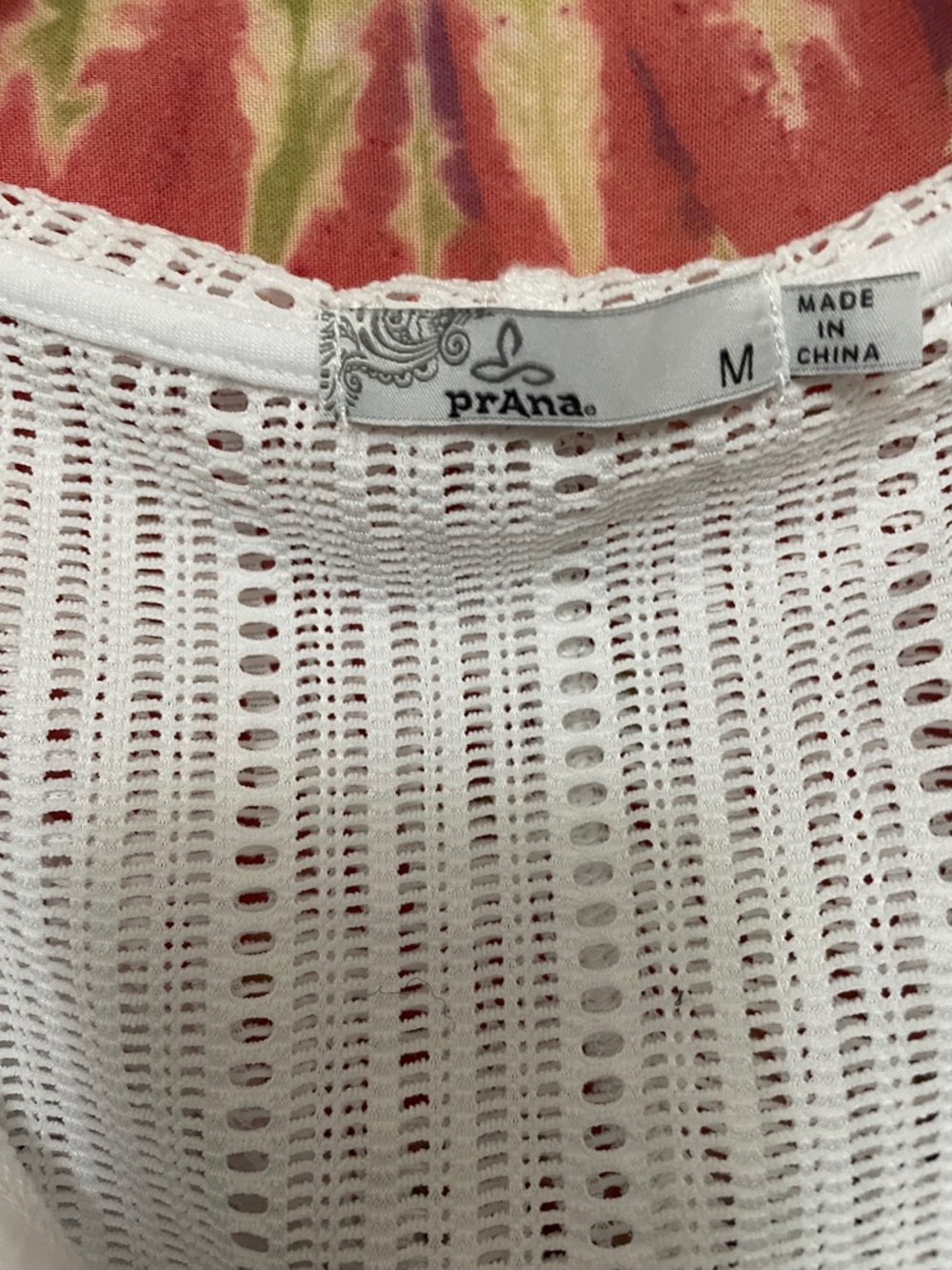 Prana White Lightweight Crochet Hooded Swim Cover-Up - Picture 4 of 8